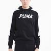 Puma Modern Logo Contrast Hooded Sweatshirt Men Tops Black 585191-01
