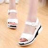 Fashion 2025 Summer Shoes Woman Platform Sandals Women Open Toe Soft Leather Casual Gladiator Wedges Women Shoes Flats