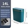 14L Automatic Trash Bin with Lid Intelligent Touchless Trash Can IPX5 Waterproof Electric Garbage Bin for Narrow Space Bathroom