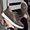 Fashion New Male Casual Sneakers Men Genuine Leather Treking Shoes Fashion Mens Leisure Walk Shoes Classic Retro Style Business Footwear