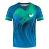 Men's T-shirt Quick Drying Sport Tennis Clothes Fashion 3D Printing Badminton Uniforms Women Training T Shirt Men's Tops Tees
