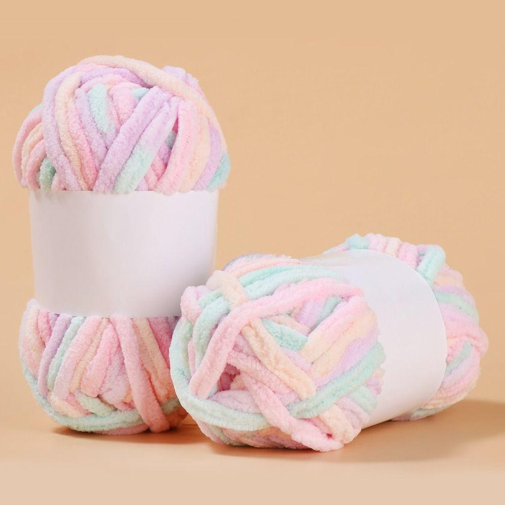 Thick Coarse Wool Thread 50g/ball Chenille Hand Knitting Yarn New Ice Strip Thread Yarn