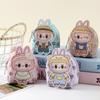 New Cute and Fashionable Labubu Baby Change Bag Keychain Cartoon Doll Key Bag Earphone Storage Bag
