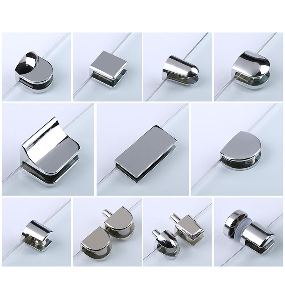 Thicken For 6-12mm Furniture Hardware Glass Clamp Panel Bracket Shelves Clips Shelf Holder Support