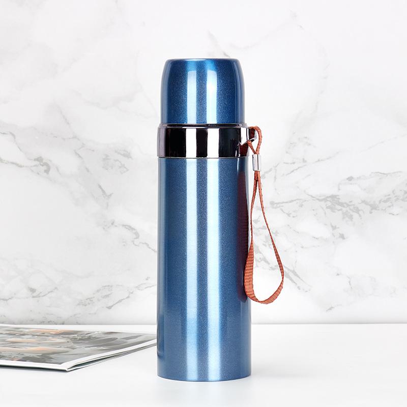 Engraving of Vacuum Stainless Steel Thermos Cup Lettering of Large-capacity Bullet Thermos Cup