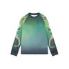 X Kōyama Moto Collaboration SS24 Dragon Pattern Gradient Crew Neck Long Sleeve T-Shirt Men Tops Black 626532-01