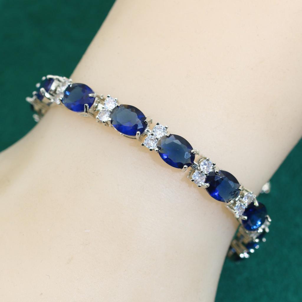 New European and N Jewelry Sets Tanzanite Zircon European and N High Grade Light Luxury Jewelry Sets