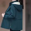 Windbreaker Coat Hooded Large Size Jackets Women's Spring Autumn Mother's Fashion Outwear Ladies Tops