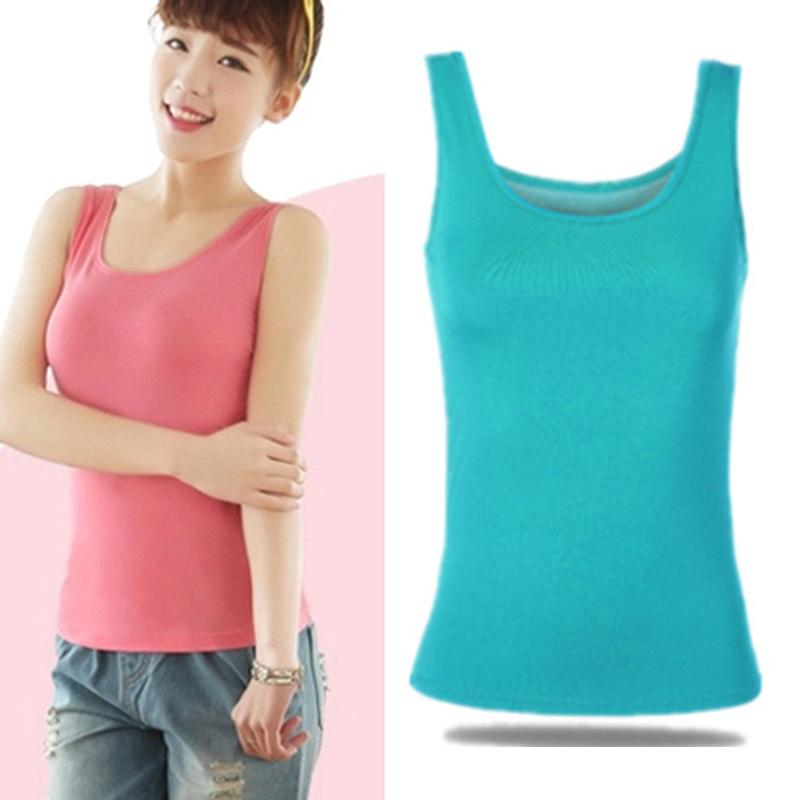 Sleeveless Sexy Vest Women Solid Color Thin Camisole Ladies Round Neck Summer Straps T-shirt