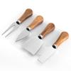 Leeseph 4pcs Cheese Knives Set with Wooden Handle, Steel Stainless Cheese Knife for Charcuterie Cheese Spread and Butter Cutter