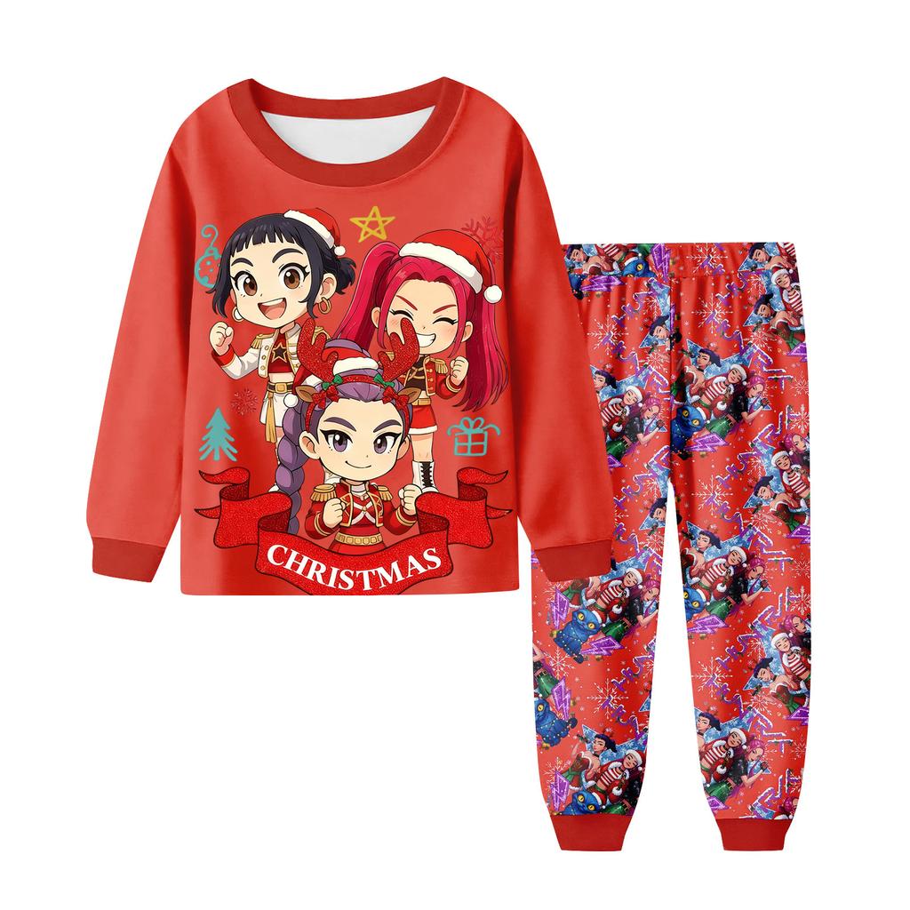 Children's Fashion Suit Skirt Round Neck Long Sleeve Top Pants