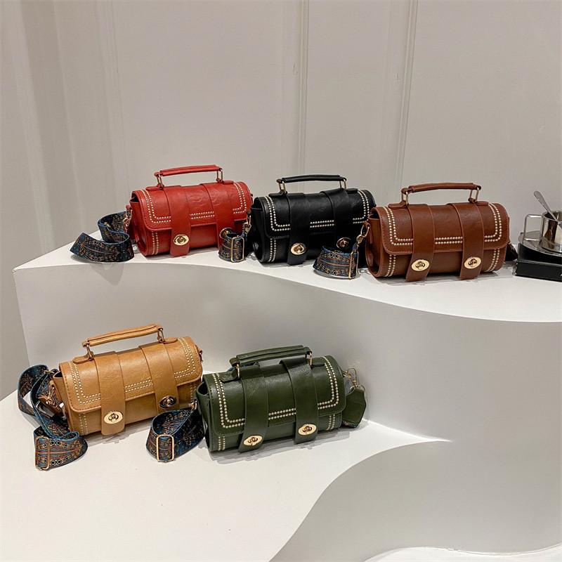 Color Single Solid Shoulder Crossbody Square Bag Handbag Women Gift Fashion