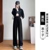 Narrow Banana Sweatpants Women's Autumn and Winter New Small High Waist Drape Wide Leg Pants Fleece Sweatpants