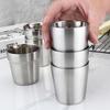175ML Water Cup Heat-resistant Minimalist Stainless Steel Double-layer Design Drinking Mug Household Supplies
