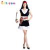Halloween Adult Female Retro Blue Skirt Pirate Character Parody Party Sexy Pirate Costume