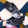 Hengyuanxiang Women's Lambskin Warm Gloves