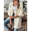 Women's Autumn and Winter Casual Solid Color Cardigan Sweater