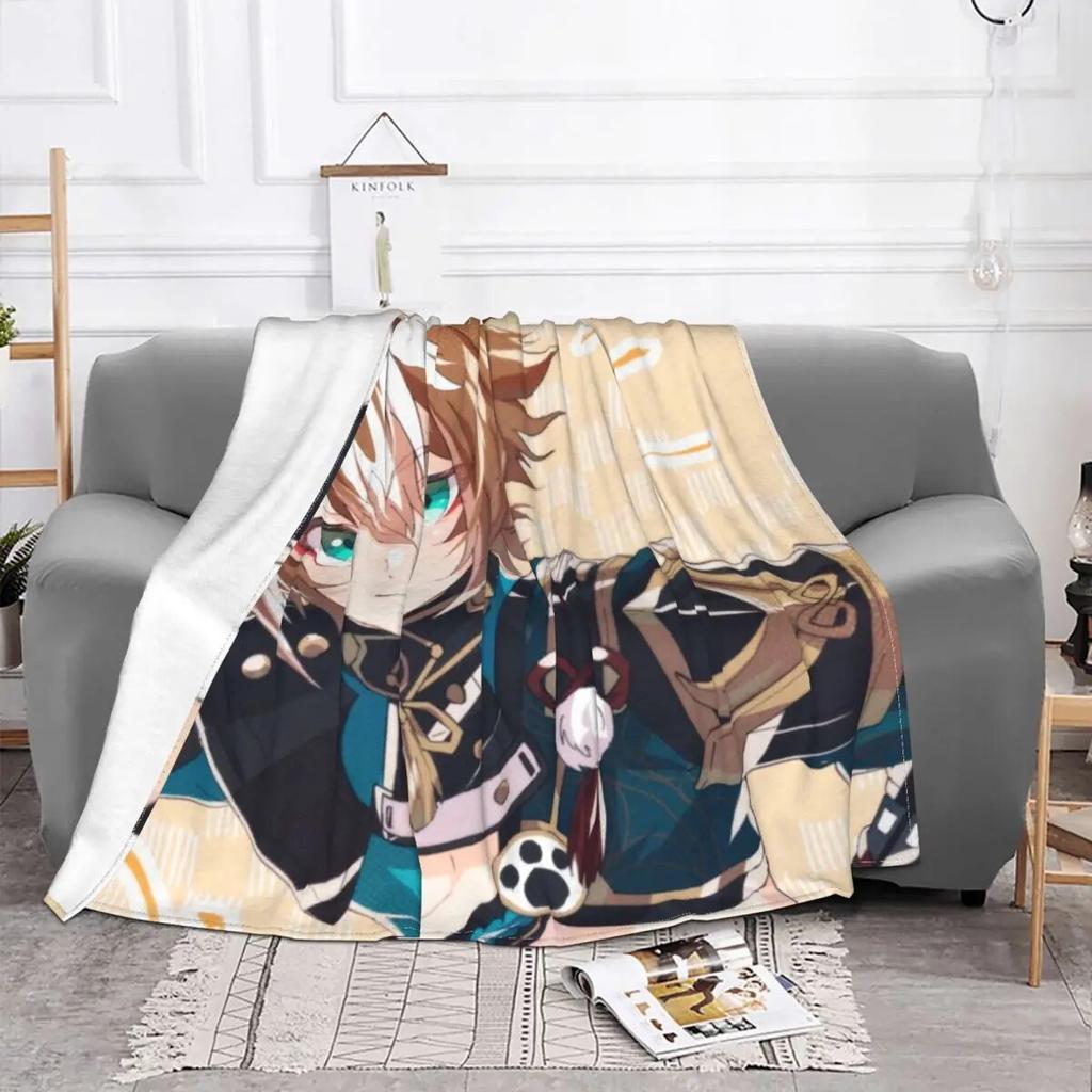 Gorou Genshin Impact Game Blanket Fleece Autumn/Winter Breathable Super Soft Throw Blankets for Bedding Office Plush Thin Quilt