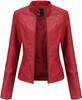 Red Women Genuine Soft Leather Jacket Lambskin Handmade Biker Motorcycle Jacket