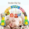 Musical Crib Mobile Toy with Clip & Rattle for Baby Stroller or Bed, 0-1 Year