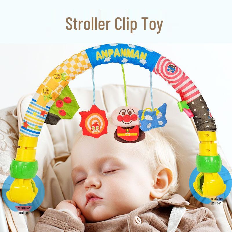 Musical Crib Mobile Toy with Clip & Rattle for Baby Stroller or Bed, 0-1 Year