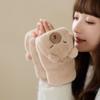 Windproof Capybara Plush Mittens Soft Animal Flip Gloves Cute Half Finger Gloves  Women