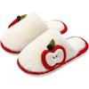 Apple Bag Head Cotton Slippers Autumn and Winter Home Indoor Plush Warm Home Non-slip Fluffy Slippers