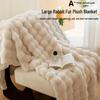Thickened Flannel Winter Blanket: Rabbit Hair, Coral Fleece Shawl for Office Nap, Air Conditioning, and Sofa Use