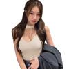 Summer Women Sexy Halterneck Cut-Out Sexy Backless Crop Top Short Vest Knitted Breathable Ladies Sleeveless Strapless Tank Top