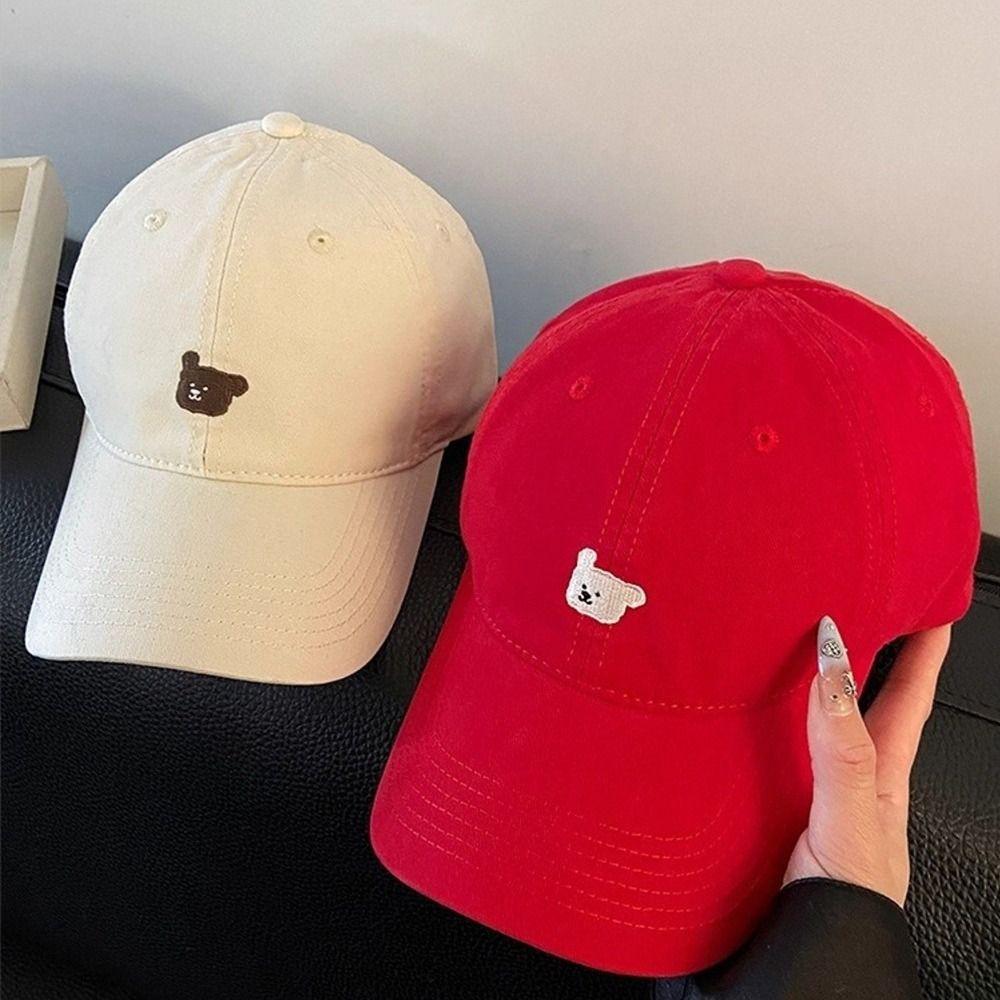 Korean Puppy Embroidery Cap Cotton Snapback Hat Trend Men Women Baseball Cap Outdoor