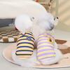 25 New Dog Clothes Spring and Summer Small Dog Bichon Teddy Pomeranian Striped Bottom Shirt Home Casual Clothes