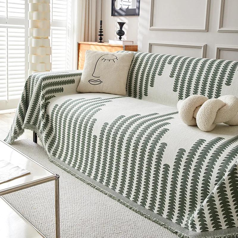 Classic Thick Soft Chenille Sofa Towel Non-slip One-piece Full Cover Sofa Cushion Cover Luxury Four Season Universal Sofa Cover