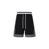 Striped Lace-Up Straight-Fit Casual Shorts Unisex Bottoms Black FQ2990-010