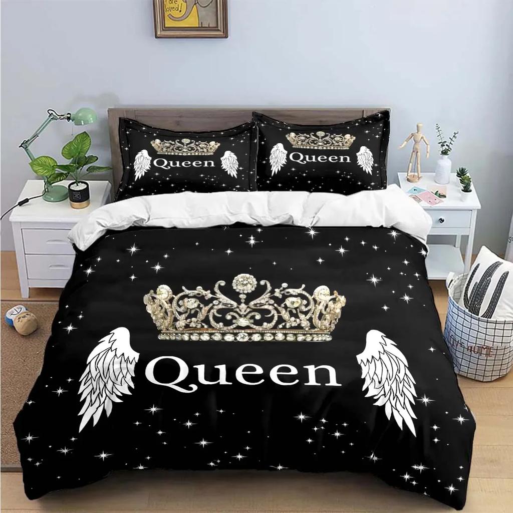 Hot Sale Fashion King Queen Bedding Set Single Twin Full King Size Cute Animals Bed Linen Adults Teens Bedroom Luxury Gift