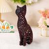 Yousheng Hollow Cat Statue Collectible 3D Printed Cat Figurine Home Office Tabletop Kitten Ornament Christmas Gift for Cat Lovers