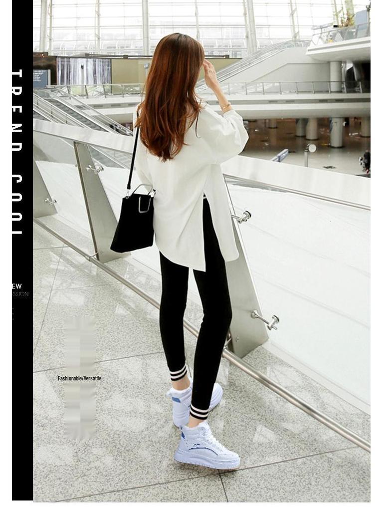 2025 Women's Winter Fleece-Lined High-Top Casual Shoes, Korean-Style Warm and Versatile, Soft Sole - SH889