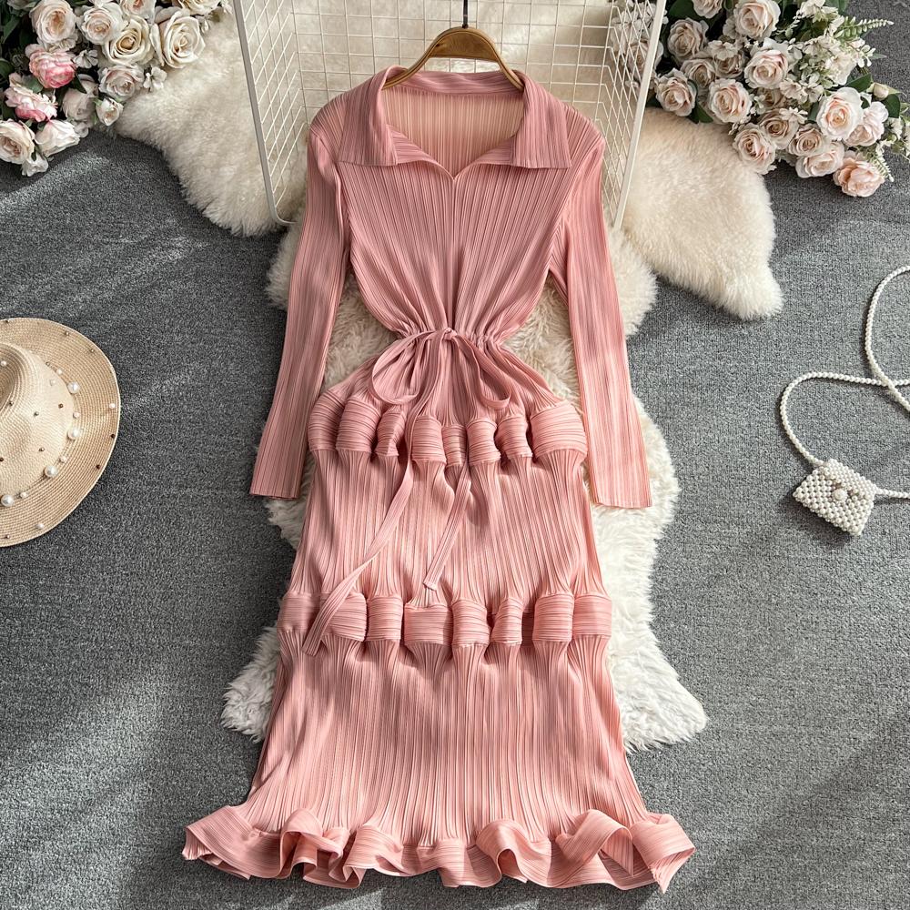 Spring Autumn Women Full Sleeve Solid Big Elastic Oversized Sheath Party Dresses