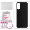 apgo Protective Skin Sticker for the Back Compatible with Motorola Moto E22i, Wrap Film, Foil, Vinyl - Pattern Carbon Black