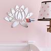 Acrylic Blooming Lotus Miroor Decal Self-adhesive Wall Sticker Mirror Surface Stickers  Smooth Wall