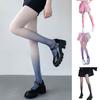 Women Pantyhose Gradient Contrast Color High Elasticity Skinny Thin Soft Candy Color Anti-slip Cosplay Performance Tights Long Socks