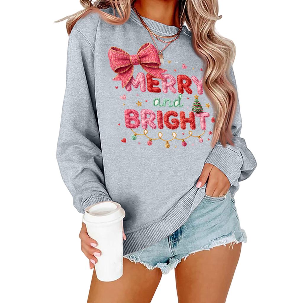 Women's Loose Comfortable Casual Fashionable Character Printing Round Neck Long Sleeved Sweatshirt