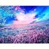Full Round Diamond Painting Tree Lavender Landscape Embroidery Cross Stitch Diamond Mosaic Handmade Gift 30x40cm/12x16inch