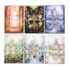 50 Sheets/Pack Vintage Fantasy Background Palace Flower Decoration Material Paper Perfect for Journal Scrapbooking DIY Supplies