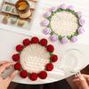Crochet Flower Coasters Handmade Vintage Bouquet Knitted Rose Flower Decorative Coasters Anti-scald