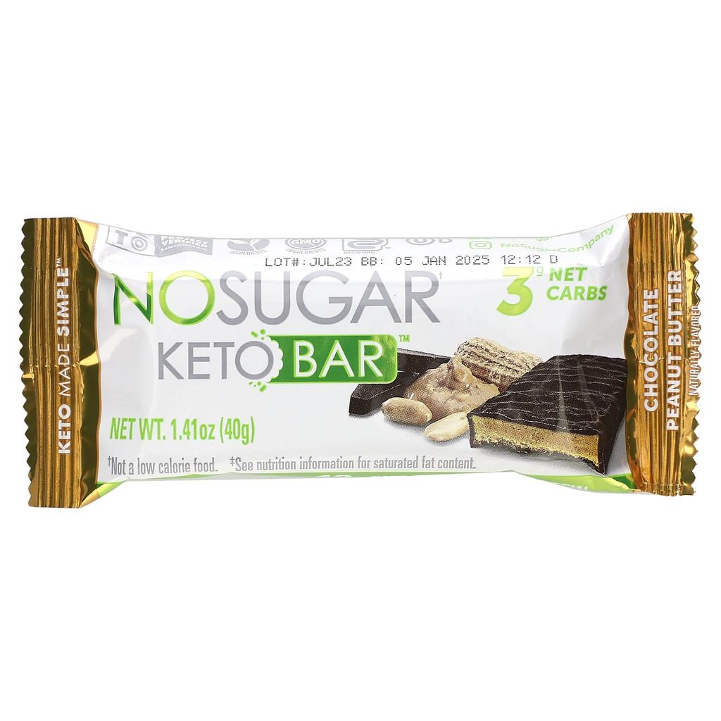Keto Bars, Chocolate Peanut Butter, 12 Bars, 40G (1.41Oz) Each
