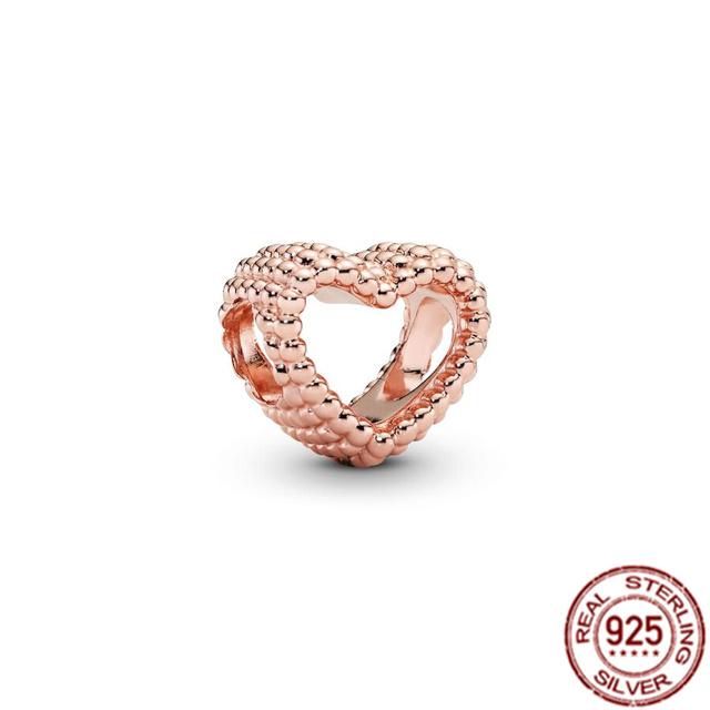 Sparkling Leveled Heart & Family Infinity Red Heart Charm 925 Sterling Silver Women Jewelry Beads Fit Original Fasion Bracelet