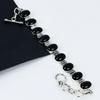 Natural Black Onyx Gemstone Handmade 925 Sterling Silver Bracelet, Black Onyx Bracelet For Wife , Unisex Bracelet, Thanksgiving Gift