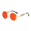 SHAUNA Retro Metal Punk Sunglasses Round Women Gothic Spring Steampunk Shades Men UV400