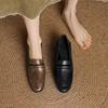 Spring and Autumn New Retro Small Leather Shoes Women's Shoes Simple and Versatile Soft Flat Loafers