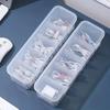 5 Grids Large Clear Plastic Cable Organizer Box Compartment Storage Case Wires Batteries Office School Home Desk Accessories
